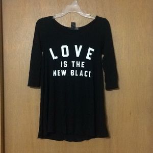 Love is the new black tunic